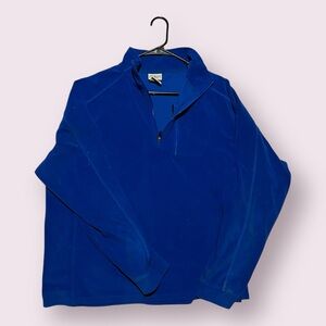 L.L.Bean Men’s Quarter Zip Fleece Sweater Size XL Blue